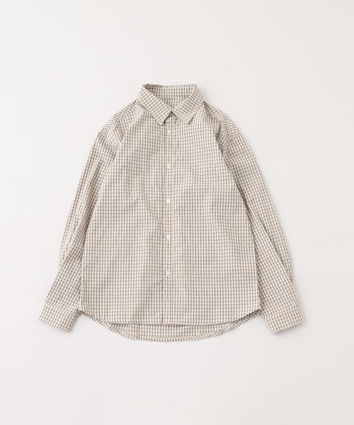 PULP/417EDIFICE(パルプフォーワンセブンエディフィス)の「PULP / ミニチェック スタンダードシャツ(シャツ/ブラウス・メンズ・ベージュ/ブラック・2/1)」の3枚目の写真