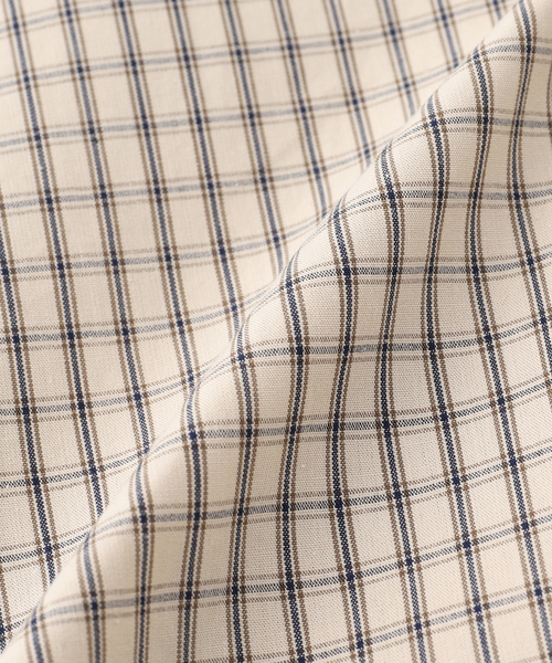 PULP/417EDIFICE(パルプフォーワンセブンエディフィス)の「PULP / ミニチェック スタンダードシャツ(シャツ/ブラウス・メンズ・ベージュ/ブラック・2/1)」の6枚目の写真