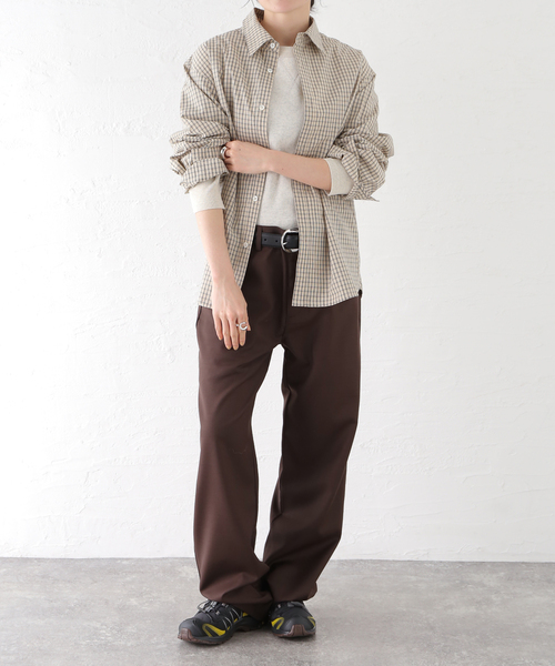 PULP/417EDIFICE(パルプフォーワンセブンエディフィス)の「PULP / ミニチェック スタンダードシャツ(シャツ/ブラウス・メンズ・ベージュ/ブラック・2/1)」の7枚目の写真