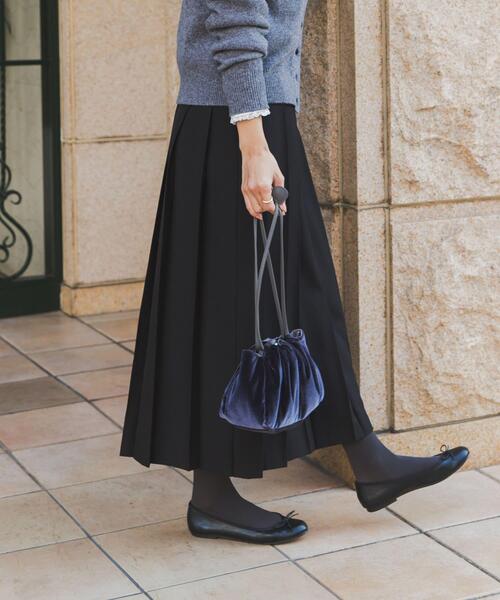 セール】【再入荷】『UR TECH SMOOTHLUXE』片ヒダプリーツスカート｜冬