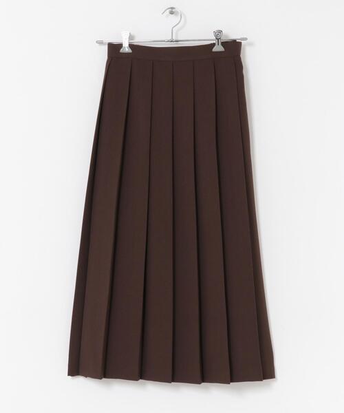 URBAN RESEARCH DOORS（アーバンリサーチドアーズ）の「『UR TECH SMOOTHLUXE』片ヒダプリーツスカート（スカート・レディース・チャコールグレー/ブラック/ブラウン・MEDIUM）」の14枚目の写真