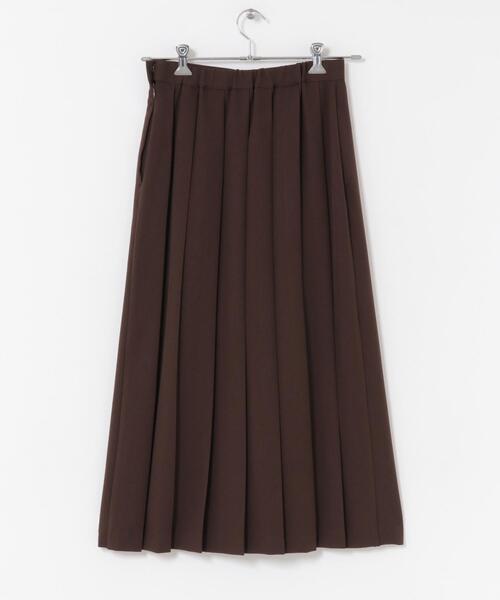 URBAN RESEARCH DOORS（アーバンリサーチドアーズ）の「『UR TECH SMOOTHLUXE』片ヒダプリーツスカート（スカート・レディース・チャコールグレー/ブラック/ブラウン・MEDIUM）」の17枚目の写真