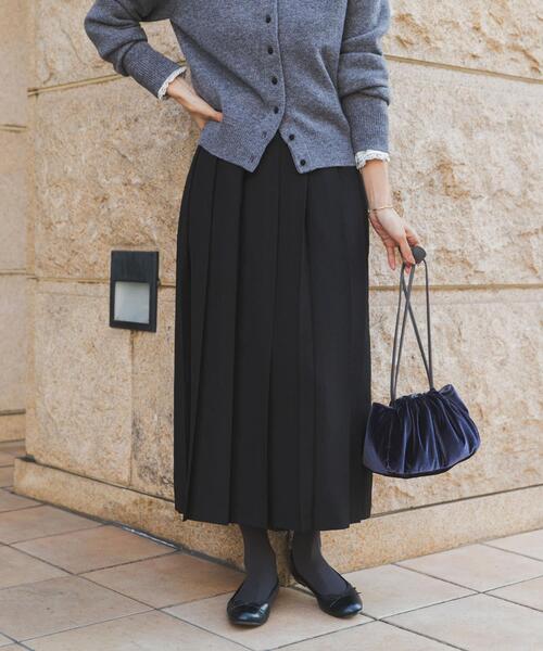 セール】【再入荷】『UR TECH SMOOTHLUXE』片ヒダプリーツスカート｜冬