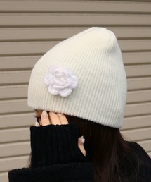 Vini | フラワー モチーフ ニット ビーニー(ニットキャップ/ビーニー)