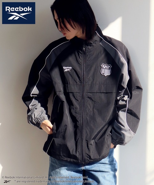 Reebok（リーボック）の「【Reebok/リーボック】バイカラー デザイン エンブレム ロゴ ナイロン ジャケット（ブルゾン・メンズ・ブラック/ネイビー/グリーン/ダークブラウン・M/L/LL）」の12枚目の写真