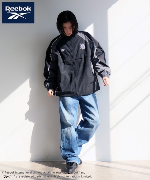 Reebok（リーボック）の「【Reebok/リーボック】バイカラー デザイン エンブレム ロゴ ナイロン ジャケット（ブルゾン・メンズ・ブラック/ネイビー/グリーン/ダークブラウン・M/L/LL）」の13枚目の写真