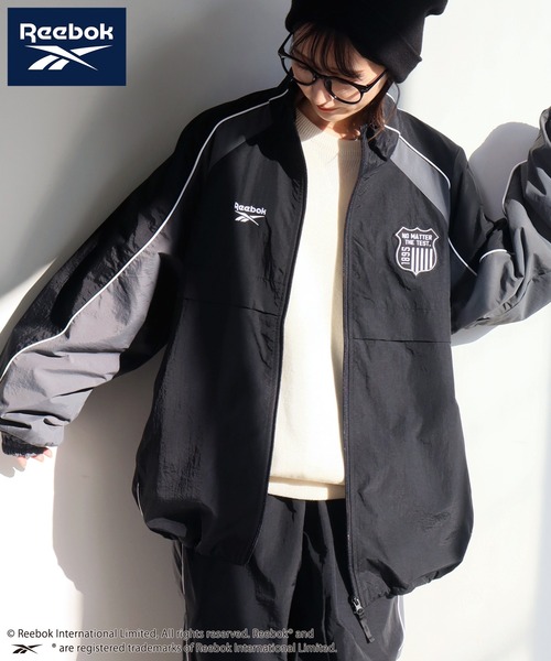 Reebok（リーボック）の「【Reebok/リーボック】バイカラー デザイン エンブレム ロゴ ナイロン ジャケット（ブルゾン・メンズ・ブラック/ネイビー/グリーン/ダークブラウン・M/L/LL）」の5枚目の写真