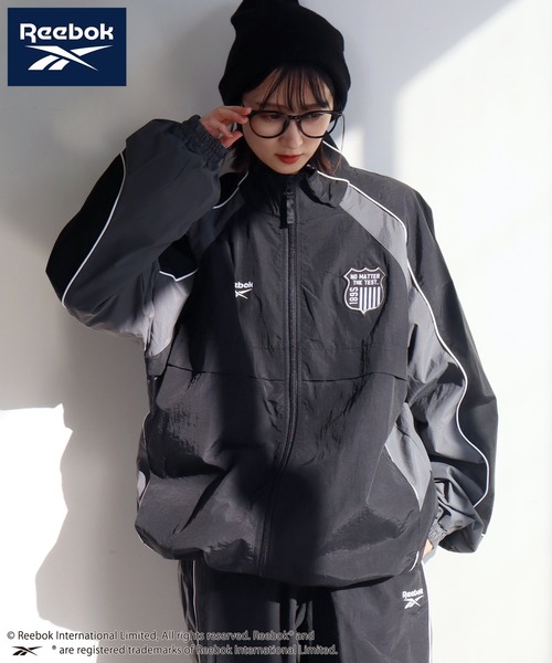 Reebok（リーボック）の「【Reebok/リーボック】バイカラー デザイン エンブレム ロゴ ナイロン ジャケット（ブルゾン・メンズ・ブラック/ネイビー/グリーン/ダークブラウン・M/L/LL）」の8枚目の写真