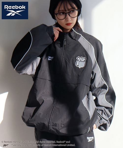 Reebok（リーボック）の「【Reebok/リーボック】バイカラー デザイン エンブレム ロゴ ナイロン ジャケット（ブルゾン・メンズ・ブラック/ネイビー/グリーン/ダークブラウン・M/L/LL）」の7枚目の写真