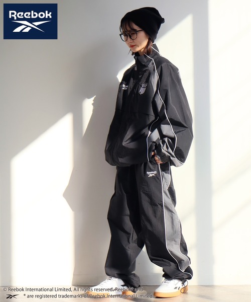 Reebok（リーボック）の「【Reebok/リーボック】バイカラー デザイン エンブレム ロゴ ナイロン ジャケット（ブルゾン・メンズ・ブラック/ネイビー/グリーン/ダークブラウン・M/L/LL）」の9枚目の写真