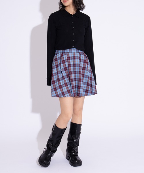 PUNYUS（プニュズ）の「襟付きカーディガン（カーディガン/ボレロ・レディース・ホワイト/ブラック/サックスブルー・1/2/3/4/5）」の13枚目の写真