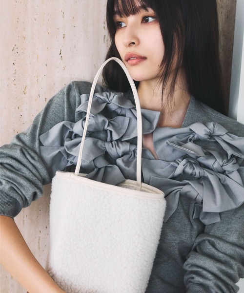 &. NOSTALGIA(アンドドットノスタルジア)の「ボアバケツバッグ(ハンドバッグ・レディース・キナリ/モカ・FREE)」の11枚目の写真