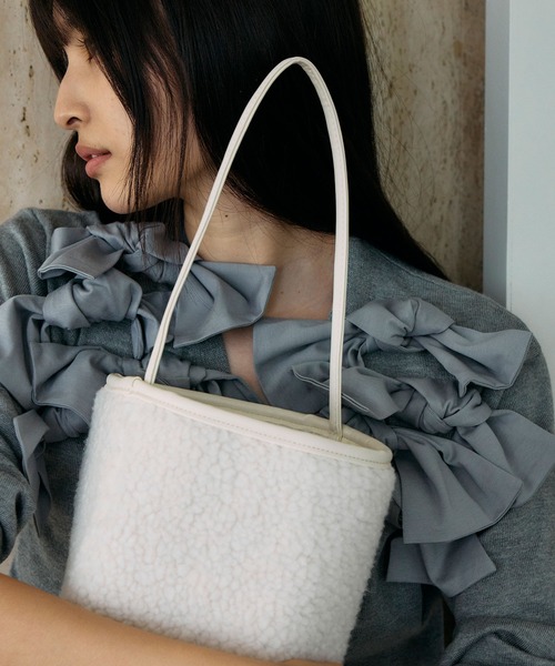 &. NOSTALGIA(アンドドットノスタルジア)の「ボアバケツバッグ(ハンドバッグ・レディース・キナリ/モカ・FREE)」の12枚目の写真