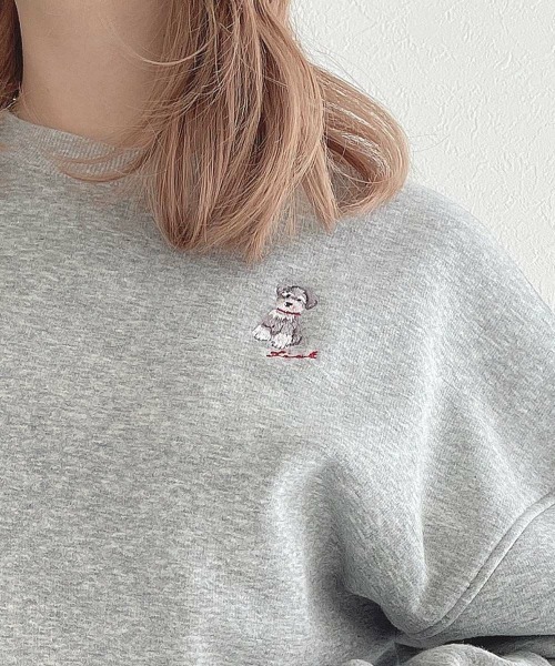 シュナウザー刺繍スウェット（スウェット）｜F i.n.t（フィント）の