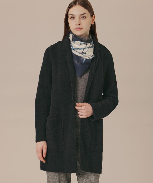 MACKINTOSH LONDON(マッキントッシュ ロンドン)の「ダブルフェイスニットジャケット(カーディガン/ボレロ・レディース・ブラウン系その他4/ブラック・38)」の2枚目の写真