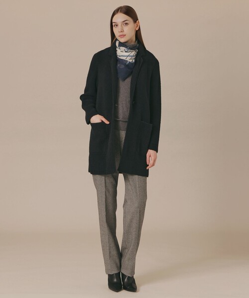 MACKINTOSH LONDON(マッキントッシュ ロンドン)の「ダブルフェイスニットジャケット(カーディガン/ボレロ・レディース・ブラウン系その他4/ブラック・38)」の3枚目の写真