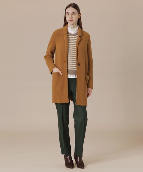 MACKINTOSH LONDON(マッキントッシュ ロンドン)の「ダブルフェイスニットジャケット(カーディガン/ボレロ・レディース・ブラウン系その他4/ブラック・38)」の4枚目の写真