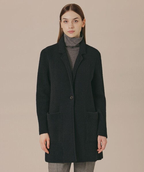 MACKINTOSH LONDON(マッキントッシュ ロンドン)の「ダブルフェイスニットジャケット(カーディガン/ボレロ・レディース・ブラウン系その他4/ブラック・38)」の5枚目の写真