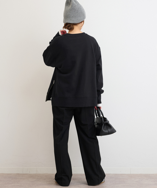 JOURNAL STANDARD relume（ジャーナルスタンダード　レリューム）の「裏毛サイドジッププルオーバー（スウェット・レディース・ピンク/ホワイト/ブラック・FREE）」の6枚目の写真