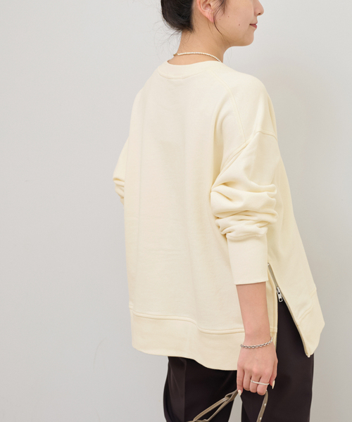 JOURNAL STANDARD relume（ジャーナルスタンダード　レリューム）の「裏毛サイドジッププルオーバー（スウェット・レディース・ピンク/ホワイト/ブラック・FREE）」の16枚目の写真