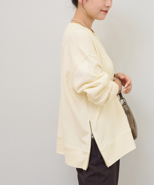 JOURNAL STANDARD relume（ジャーナルスタンダード　レリューム）の「裏毛サイドジッププルオーバー（スウェット・レディース・ピンク/ホワイト/ブラック・FREE）」の17枚目の写真