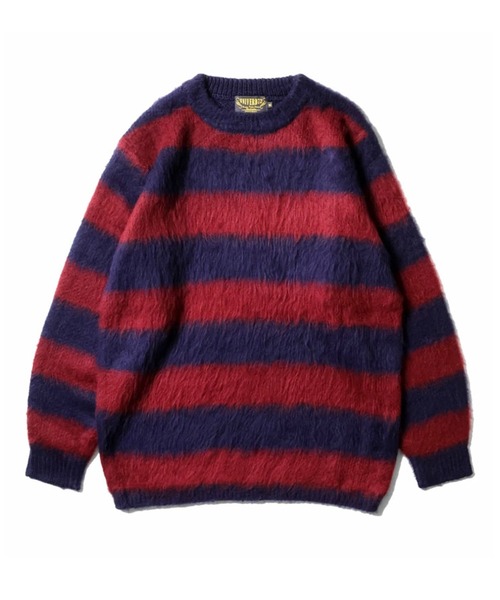 UNIVERD72/ユニバード］BORDER MOHAIR TOUCH KNIT SWEATER / モヘア