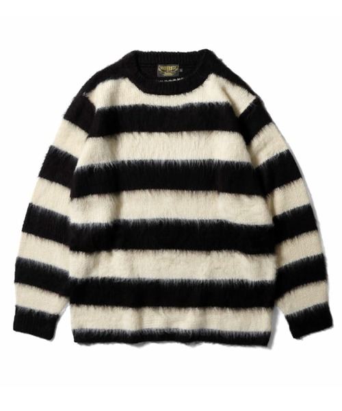 UNIVERD72/ユニバード］BORDER MOHAIR TOUCH KNIT SWEATER / モヘア