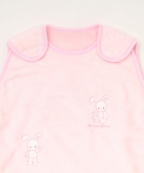 mezzo piano（メゾピアノ）の「動物アップリケ　スリーパー（その他ベビー用品・キッズ・アイボリー/ライトピンク・F）」の4枚目の写真