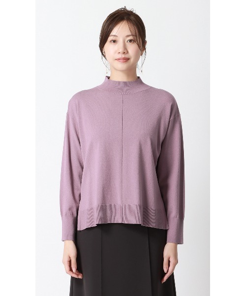 AOYAMA(アオヤマ)の「体のラインを拾わない優秀ニット!ハイネック天竺ニットプルオーバー(ニット/セーター・レディース・ピンク/グレー・S/M/L)」の21枚目の写真