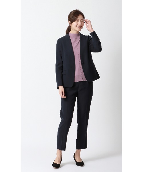 AOYAMA(アオヤマ)の「体のラインを拾わない優秀ニット!ハイネック天竺ニットプルオーバー(ニット/セーター・レディース・ピンク/グレー・S/M/L)」の19枚目の写真