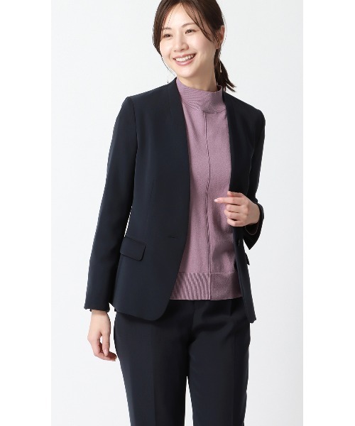 AOYAMA(アオヤマ)の「体のラインを拾わない優秀ニット!ハイネック天竺ニットプルオーバー(ニット/セーター・レディース・ピンク/グレー・S/M/L)」の20枚目の写真