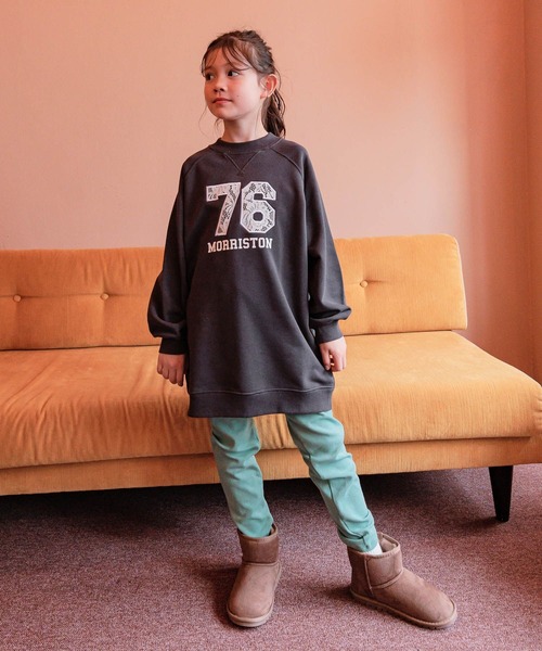 BAYFLOW（ベイフロー）の「[選べるデザイン♪]アソートスウェットワンピース(KIDS)（ワンピース・キッズ・ブルー/ナチュラル/チャコール・110cm/120cm/130cm/140cm/150cm）」の14枚目の写真