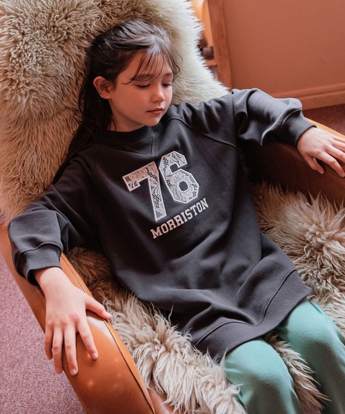 BAYFLOW（ベイフロー）の「[選べるデザイン♪]アソートスウェットワンピース(KIDS)（ワンピース・キッズ・ブルー/ナチュラル/チャコール・110cm/120cm/130cm/140cm/150cm）」の15枚目の写真