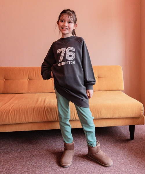 BAYFLOW（ベイフロー）の「[選べるデザイン♪]アソートスウェットワンピース(KIDS)（ワンピース・キッズ・ブルー/ナチュラル/チャコール・110cm/120cm/130cm/140cm/150cm）」の16枚目の写真