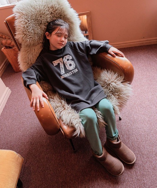 BAYFLOW（ベイフロー）の「[選べるデザイン♪]アソートスウェットワンピース(KIDS)（ワンピース・キッズ・ブルー/ナチュラル/チャコール・110cm/120cm/130cm/140cm/150cm）」の19枚目の写真