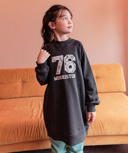 BAYFLOW（ベイフロー）の「[選べるデザイン♪]アソートスウェットワンピース(KIDS)（ワンピース・キッズ・ブルー/ナチュラル/チャコール・110cm/120cm/130cm/140cm/150cm）」の21枚目の写真