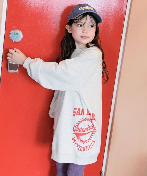 BAYFLOW（ベイフロー）の「[選べるデザイン♪]アソートスウェットワンピース(KIDS)（ワンピース・キッズ・ブルー/ナチュラル/チャコール・110cm/120cm/130cm/140cm/150cm）」の22枚目の写真