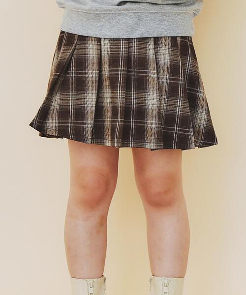 THE SHOP TK (ザ ショップ ティーケー )の「【110-160】チェックスカートパンツ(スカート・キッズ・ダークブラウン系1/ブラック系1・16/15 /14/13/12/11)」の2枚目の写真
