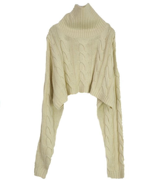 and it_（アンドイット）の「ショートタートルニット（ニット/セーター・レディース・アイボリー/キャメル・M～Ｌ/L～LL）」の11枚目の写真