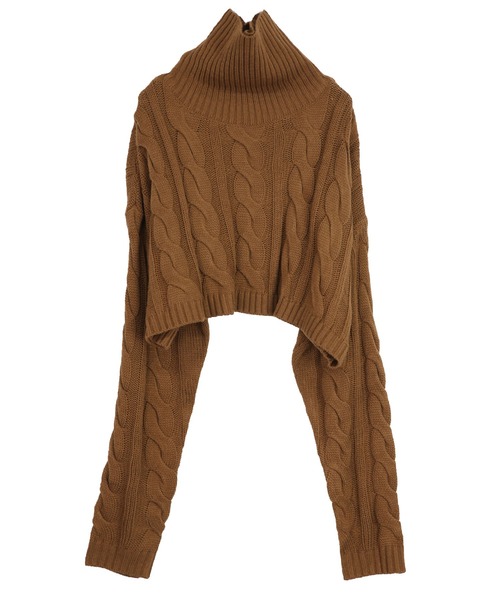 and it_（アンドイット）の「ショートタートルニット（ニット/セーター・レディース・アイボリー/キャメル・M～Ｌ/L～LL）」の12枚目の写真