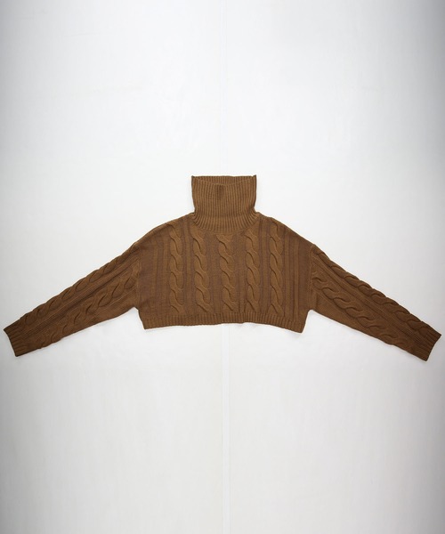 and it_（アンドイット）の「ショートタートルニット（ニット/セーター・レディース・アイボリー/キャメル・M～Ｌ/L～LL）」の13枚目の写真