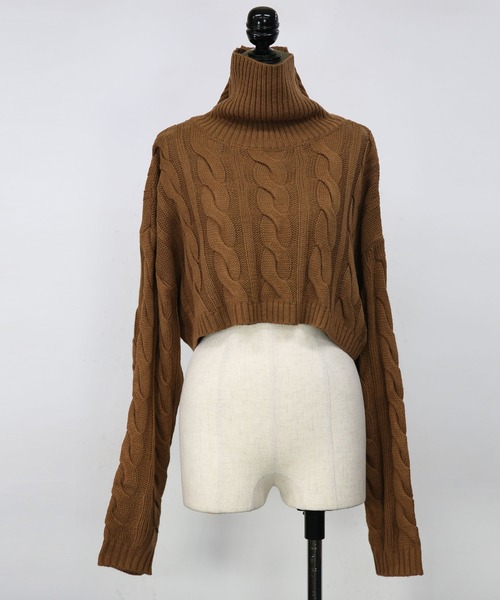 and it_（アンドイット）の「ショートタートルニット（ニット/セーター・レディース・アイボリー/キャメル・M～Ｌ/L～LL）」の19枚目の写真