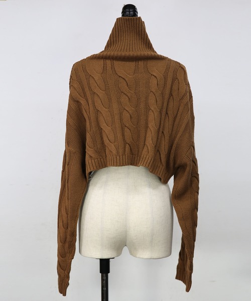 and it_（アンドイット）の「ショートタートルニット（ニット/セーター・レディース・アイボリー/キャメル・M～Ｌ/L～LL）」の21枚目の写真
