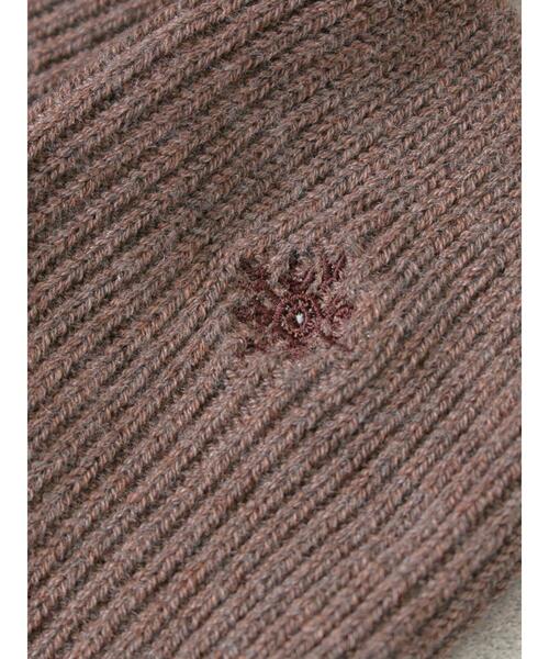 Samansa Mos2(サマンサ モスモス)の「雪柄刺繍ソックス(ソックス/靴下・レディース・ブルー/ブラウン/ベージュ・F)」の4枚目の写真