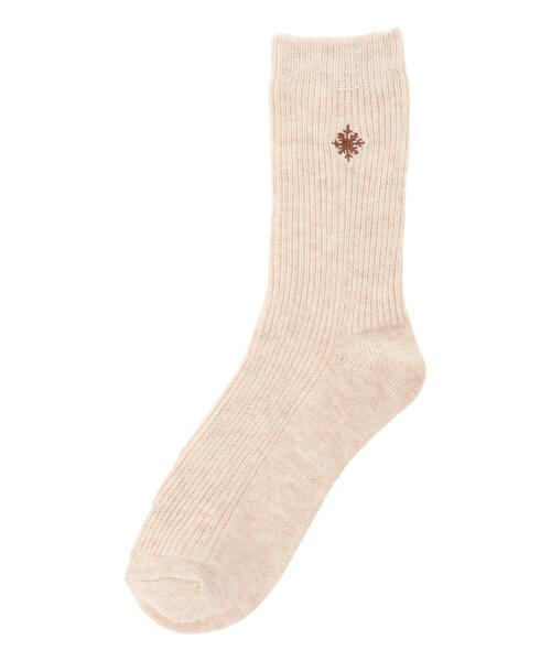 Samansa Mos2(サマンサ モスモス)の「雪柄刺繍ソックス(ソックス/靴下・レディース・ブルー/ブラウン/ベージュ・F)」の7枚目の写真