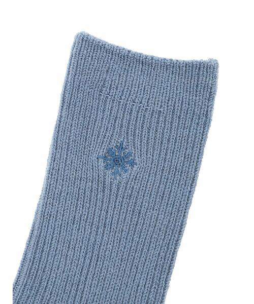 Samansa Mos2(サマンサ モスモス)の「雪柄刺繍ソックス(ソックス/靴下・レディース・ブルー/ブラウン/ベージュ・F)」の9枚目の写真