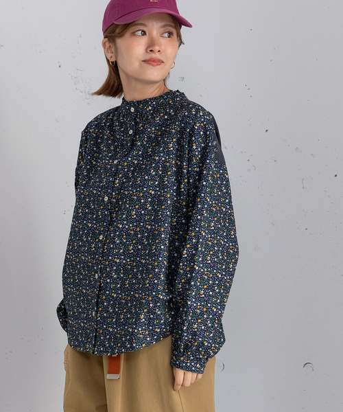POU DOU DOU(プードゥドゥ)の「スタンドフリル布帛使いトップス(Tシャツ/カットソー・レディース・ネイビー/ダークグレー/ブラック・M)」の12枚目の写真