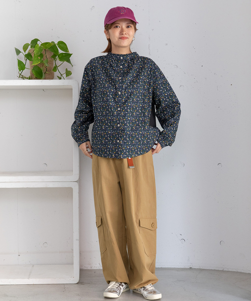 POU DOU DOU(プードゥドゥ)の「スタンドフリル布帛使いトップス(Tシャツ/カットソー・レディース・ネイビー/ダークグレー/ブラック・M)」の15枚目の写真
