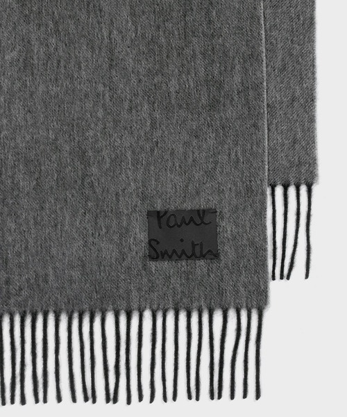 Paul Smith（ポールスミス）の「“Cropped Logo” カシミヤブレンド マフラー【553330】（マフラー・メンズ・グレー/ネイビー・FREE）」の3枚目の写真