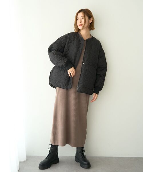 セール】ニュアンス柄キルティングブルゾン（ブルゾン）｜YECCA VECCA